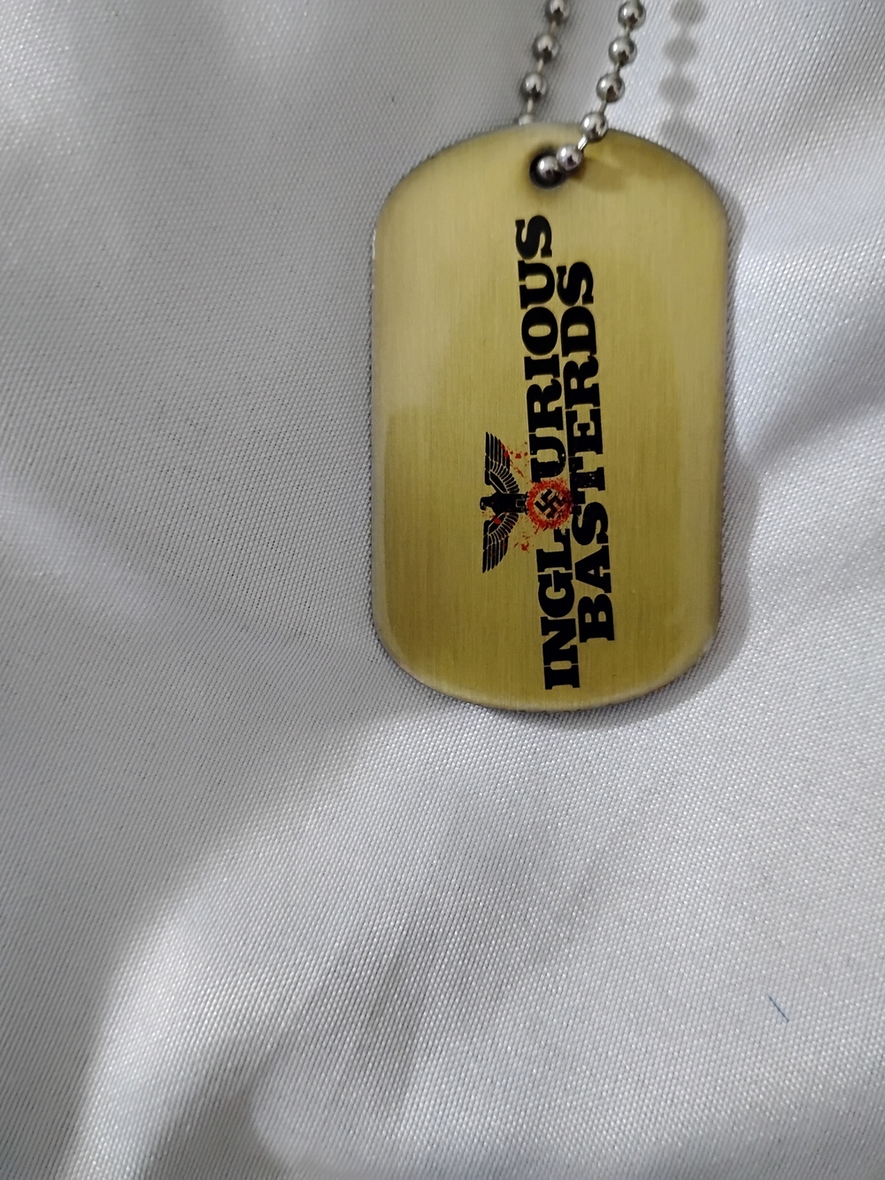 Brass-Colored Inglourious Basterds Dog Tag Necklace